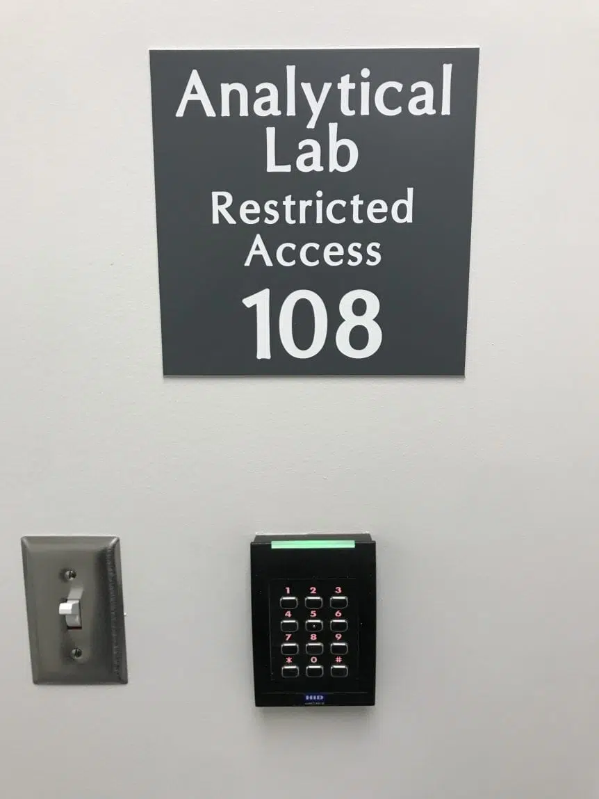 Hocking College Analytical Cannabis Lab Entrance