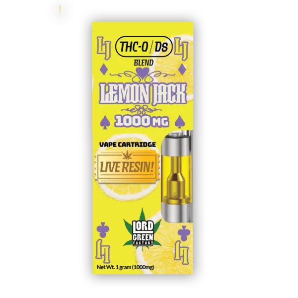 Lord Green THC-O Live Resin Vape Carts - Lemon Jack