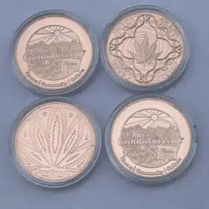 Copper Cannabis Coins