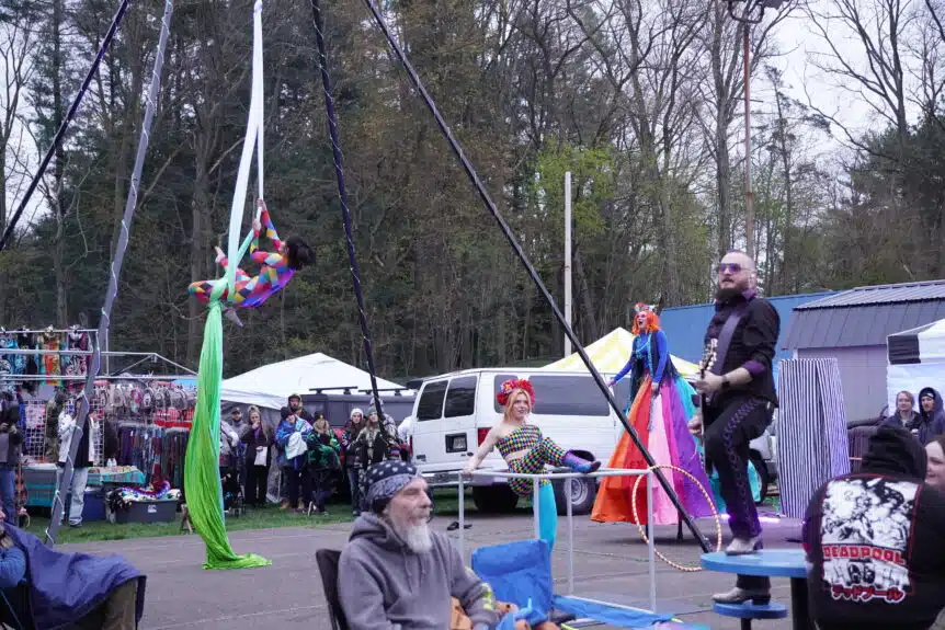 Festival attendees enjoying live music and cannabis culture at the 2025 OhioCannabis.com Festival & Farmers Cup in Frazeysburg, Ohio.